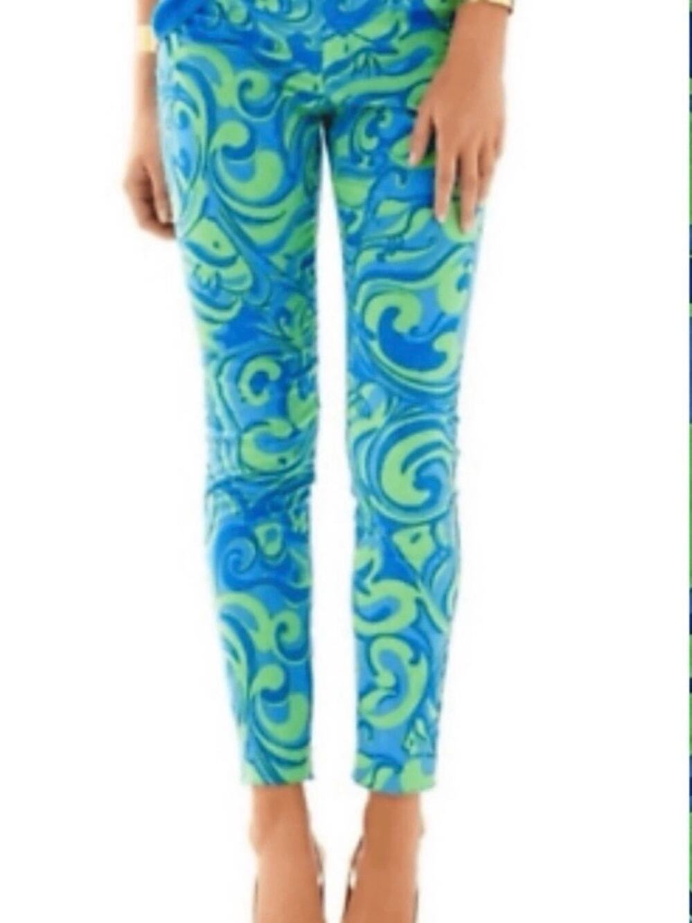 Lilly Pulitzer Kelly Ankle Pant Canopy
Green I'm No Angel Swirl Disco Artsy SZ 4